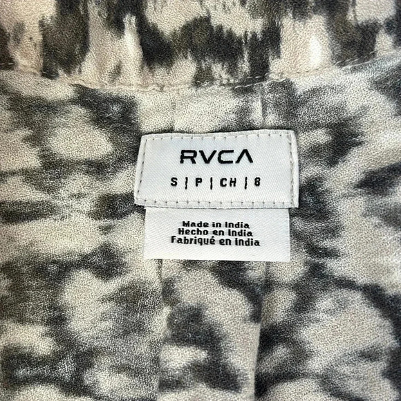 RVCA Grey Short Sleeves Crop Shirt - Picture 5 of 5